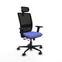 Piqueras Y Crespo Haches Chaise de bureau Bleu clair/Noir, mécanisme Sincro/Traslack, 24h usage intensif