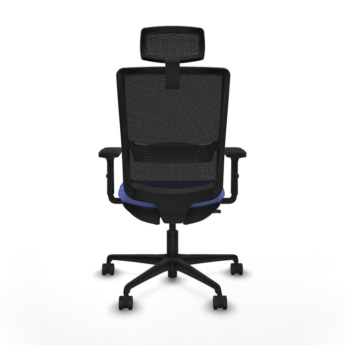 Piqueras Y Crespo Haches Chaise de bureau Bleu clair/Noir, mécanisme Sincro/Traslack, 24h usage intensif