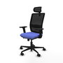 Piqueras Y Crespo Haches Chaise de bureau Bleu clair/Noir, mécanisme Sincro/Traslack, 24h usage intensif