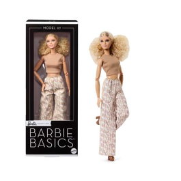 Mattel Barbie Signature Basic, Poupée Blonde aux Cheveux Bouclés et Pantalon Évasé, Pour Enfants de 3 Ans et Plus