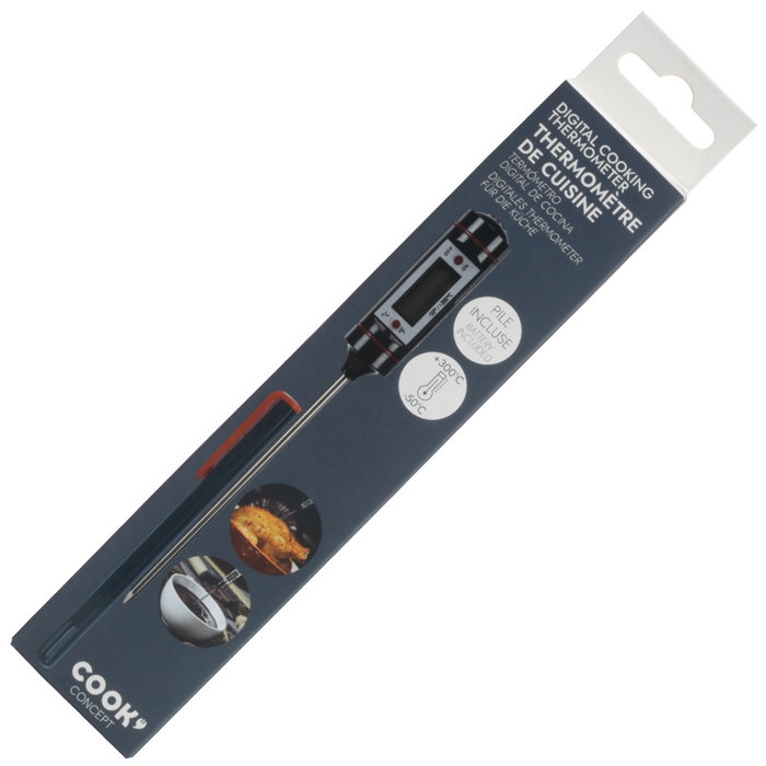 Cook Concept Thermomètre Digital de Cuisine avec Sonde en Acier Inoxydable Cook Concept Thermomètre Digital de Cuisine avec Sonde en Acier Inoxydable
