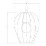 Lampe À Suspension Dasoguz Saidpur Crystal en Acier, Ø150 x 210 mm