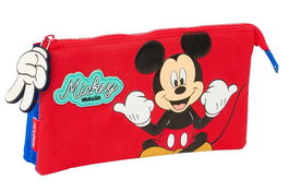 Safta Portatodo Triple Mickey Mouse "Good Day" 22x12x3 cm - Boîte de rangement à tiroirs décorative pour enfants à partir de 3 ans