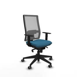PIQUERAS Y CRESPO Chaise de bureau Horna, mécanisme synchrone, vert pétrole et gris