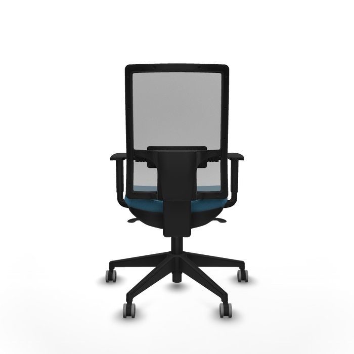 PIQUERAS Y CRESPO Chaise de bureau Horna, mécanisme synchrone, vert pétrole et gris