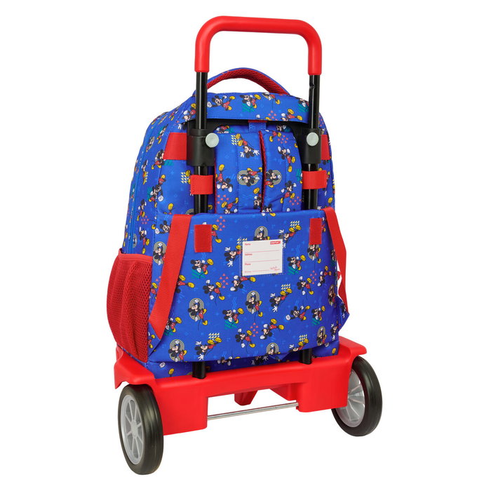 Cartable à roulettes Mickey Mouse Clubhouse Today Bleu 33 x 45 x 22 cm