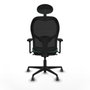 Piqueras y Crespo Chaise de Bureau avec Appui-tête Jorquera 3D036G1 Vert émeraude