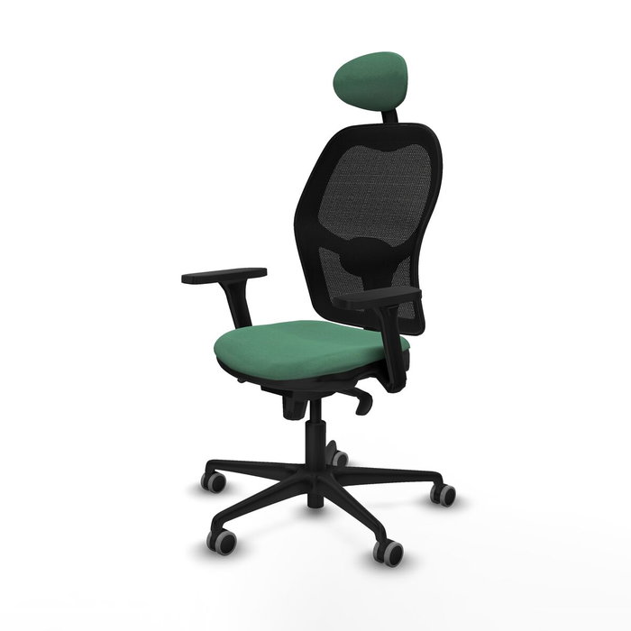 Piqueras y Crespo Chaise de Bureau avec Appui-tête Jorquera 3D036G1 Vert émeraude