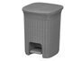 Stefanplast Papelera Domus Gris Azulado 6L avec Pédale – 20.5 x 27 x 20.5 cm (Set de 6)