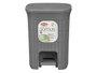 Stefanplast Papelera Domus Gris Azulado 6L avec Pédale – 20.5 x 27 x 20.5 cm (Set de 6)