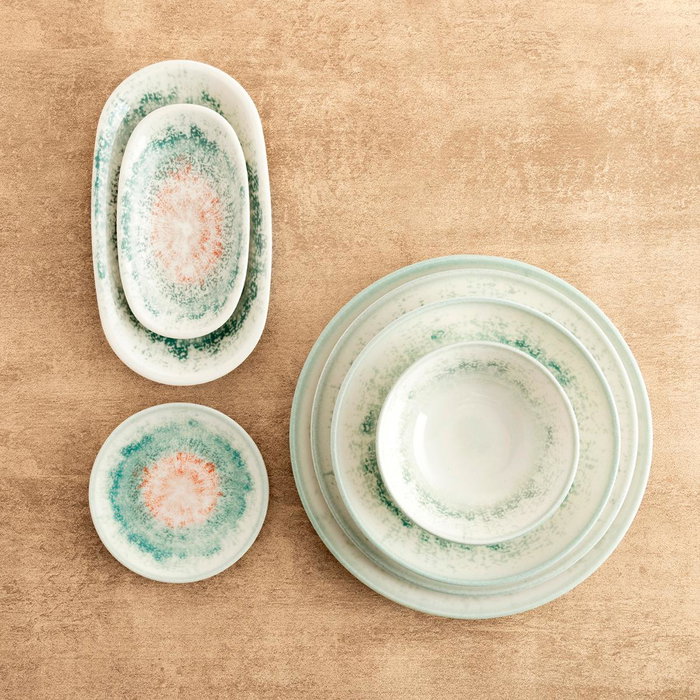 Bandeja Oval Porcelana Kai Hydrozero Bidasoa 26x14,5 cm (6 Unidades)