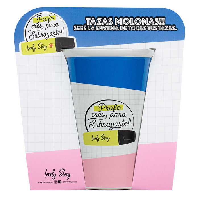 LOVELY STORY Mug 'Profe Eres para Subrayarte' 330 ml en Céramique LOVELY STORY Mug 'Profe Eres para Subrayarte' 330 ml en Céramique