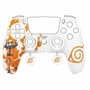 Konix Coque de Protection pour Manette DualSense PS5 - Silicone - Motif Konoha et Naruto - Blanc