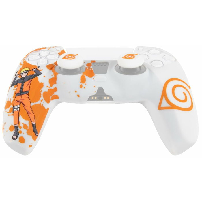 Konix Coque de Protection pour Manette DualSense PS5 - Silicone - Motif Konoha et Naruto - Blanc Konix Coque de Protection pour Manette DualSense PS5 - Silicone - Motif Konoha et Naruto - Blanc