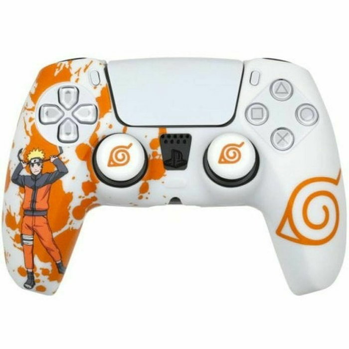 Konix Coque de Protection pour Manette DualSense PS5 - Silicone - Motif Konoha et Naruto - Blanc Konix Coque de Protection pour Manette DualSense PS5 - Silicone - Motif Konoha et Naruto - Blanc