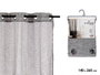 Giftdecor Rideau Visuel Gris Foncé 140x260 cm en 100% Polyester (Set de 6)