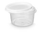 Leknes Lot de 10 Pots Ronds avec Couvercle 50 ml Blanc Transparent Plastique PP 18x23x6 cm (Set de 24)