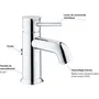 Grohe Mitigeur de lavabo Start Classic, chromé, monocommande, taille S, cartouche céramique 28 mm, réf. 23782000
