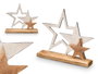 GIFTDECOR Support de décoration triple étoile Plata-Natural