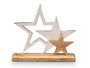GIFTDECOR Support de décoration triple étoile Plata-Natural