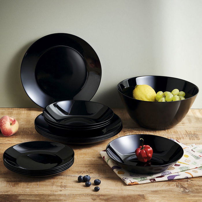 Luminarc Saladier Zelie Noir Verre 24 cm