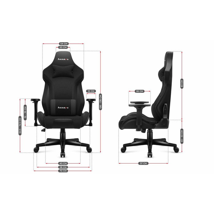 Chaise de jeu Huzaro HZ-Force 7.6 Black Noir