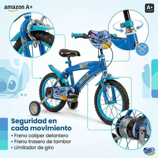 Toimsa Vélo Stitch 12 pouces Bleu