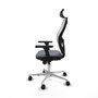 Piqueras y Crespo Chaise de Bureau avec Appui-tête 3D086N2 Gris