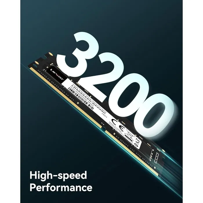 Lexar Barrette Mémoire DDR4 16 Go 3200 MHz CL22 U-DIMM