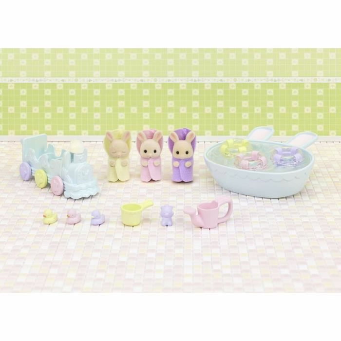 Sylvanian Families Les triplés Lapin Crème et accessoires de bain - 5707 Sylvanian Families Les triplés Lapin Crème et accessoires de bain - 5707