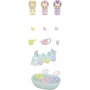 Sylvanian Families Les triplés Lapin Crème et accessoires de bain - 5707
