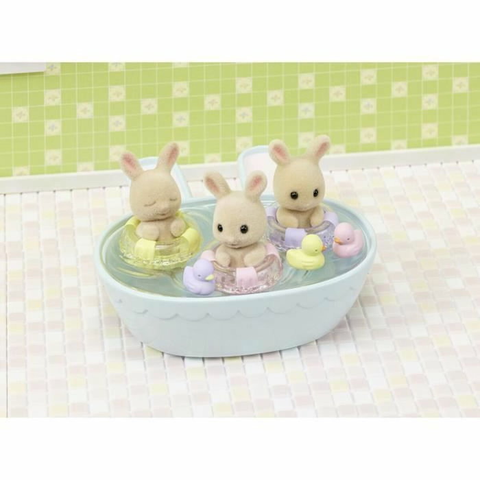 Sylvanian Families Les triplés Lapin Crème et accessoires de bain - 5707 Sylvanian Families Les triplés Lapin Crème et accessoires de bain - 5707