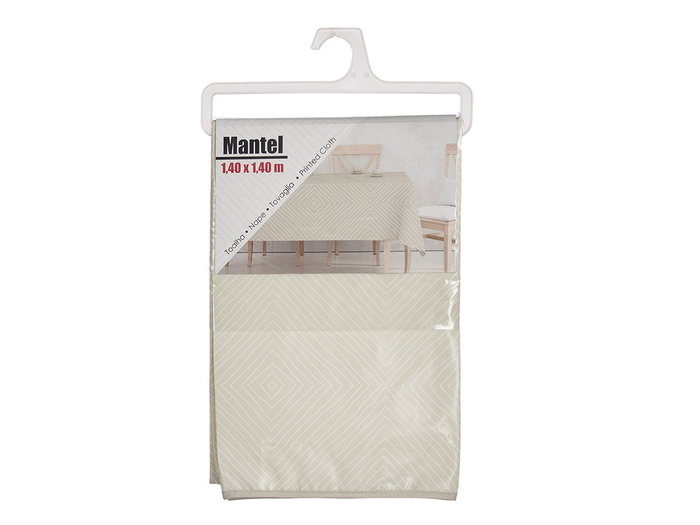 Arte Regal Nappe en plastique 140x140 cm Motif losanges Blanc et jaune clair (Set de 12)