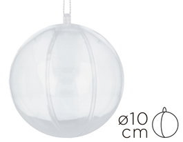 Innspiro Pack de 12 boules en plastique transparent de 10 cm