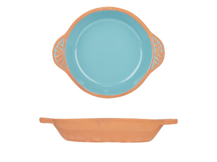 La Dehesa Cazuela en Terre Cuite Ronde avec Anses 20 cm Turquoise Bleu (Set de 8) La Dehesa Cazuela en Terre Cuite Ronde avec Anses 20 cm Turquoise Bleu (Set de 8)