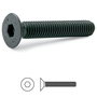 UCAFIX Vis à tête hexagonale intérieure DIN 7991 métrique M10 filetée métal noir, longueur 50mm
