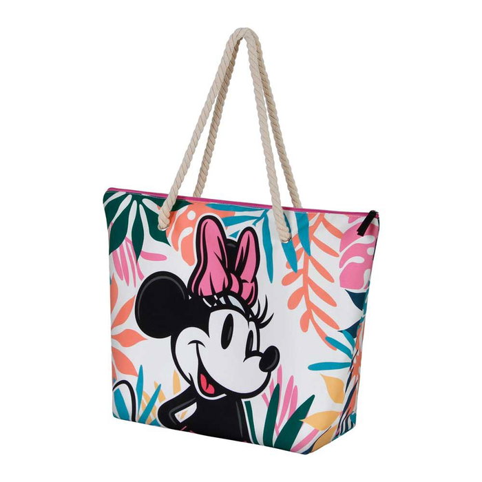 Disney Sac de plage Minnie Island 37 x 52 x 17 cm avec compartiment fermé à zip et deux anses pour épaule ou main Disney Sac de plage Minnie Island 37 x 52 x 17 cm avec compartiment fermé à zip et deux anses pour épaule ou main