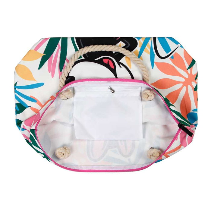 Disney Sac de plage Minnie Island 37 x 52 x 17 cm avec compartiment fermé à zip et deux anses pour épaule ou main Disney Sac de plage Minnie Island 37 x 52 x 17 cm avec compartiment fermé à zip et deux anses pour épaule ou main