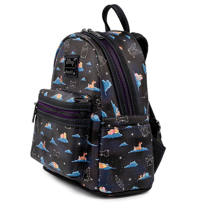 Loungefly Mochila Classic Clouds Disney, Sac à Dos 22.5x26.2x11.2 cm