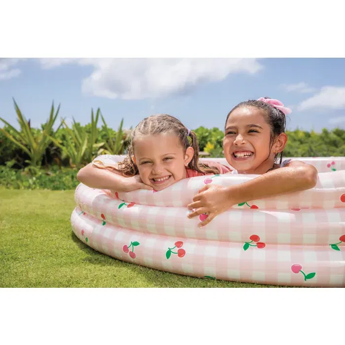Intex Piscinette Gonflable pour Enfants Cherry - Ø 147 x H 33 cm, Motifs Fruits, A Partir de 2 Ans, Utilisation Extérieure