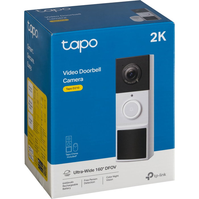 TP-Link Tapo D210 Sonnette intelligente Black, white