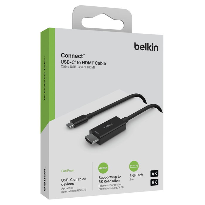Belkin Câble USB-C vers HDMI 2.1 2m Noir AVC012bt2MBK