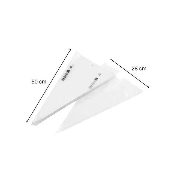 Fackelmann FM Professional Set de 100 poches à douille professionnelles jetables (50 cm) avec verre doseur de 1 L pour pâtisserie et cake design