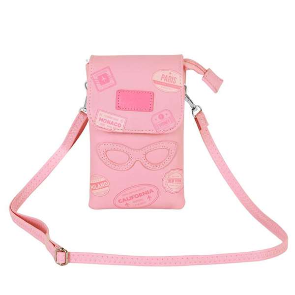 Karactermania Bolso Barbie - Sac de voyage pour téléphone portable 19x13x4 cm - Rose - En PVC avec intérieur polyester, sangle ajustable et compartiments Karactermania Bolso Barbie - Sac de voyage pour téléphone portable 19x13x4 cm - Rose - En PVC avec intérieur polyester, sangle ajustable et compartiments