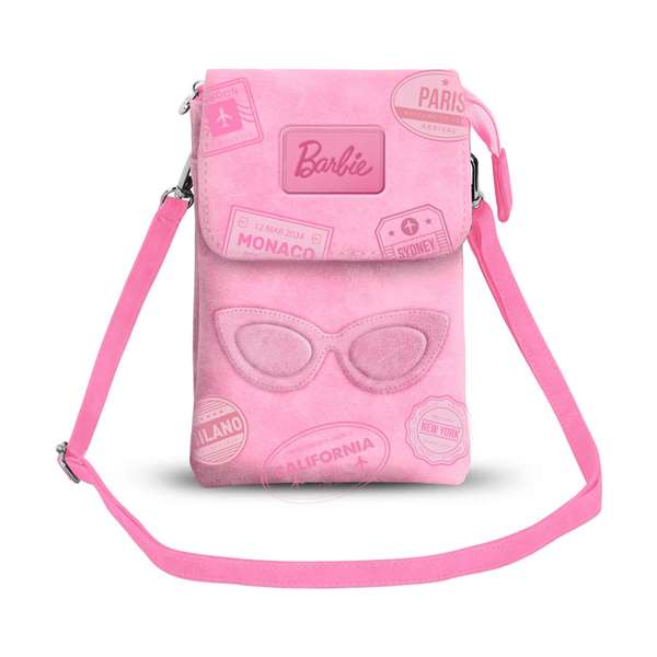 Karactermania Bolso Barbie - Sac de voyage pour téléphone portable 19x13x4 cm - Rose - En PVC avec intérieur polyester, sangle ajustable et compartiments Karactermania Bolso Barbie - Sac de voyage pour téléphone portable 19x13x4 cm - Rose - En PVC avec intérieur polyester, sangle ajustable et compartiments