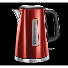 Russell Hobbs Bouilloire électrique Luna 1.7L - Finition Premium rouge - Ébullition rapide 55s - Remplissage facile