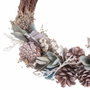 BigBuy Home Couronne de Noël Bleu Blanc Ananas