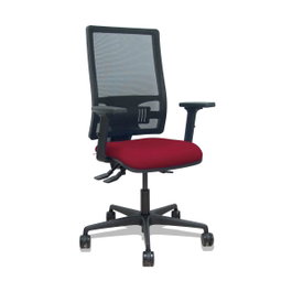 PIQUERAS Y CRESPO Chaise Bormate Asynchrone Tissu Bordeaux Maille Noir