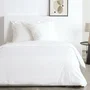 Today Parure de lit Essential effet lavé blanc - Housse de couette 220x240 cm + 2 taies 63x63 cm - 100% Polyester - Pratique et élégante