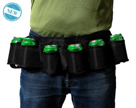 BigBuy Carnival Ceinture Porte-boisson Noire